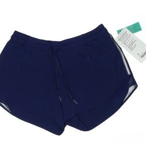 NWT Lululemon Hotty Hot Short *Long Sz 8 Navy External drawstring